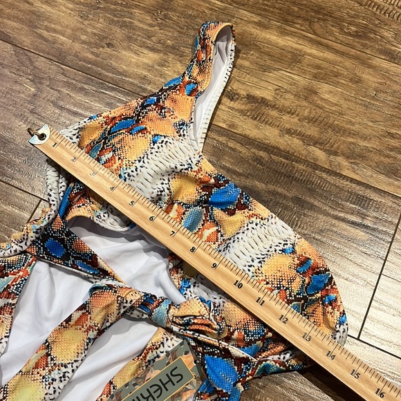 SHEKINI Women's One Shoulder Bandage Bathing Suits Cutout Swimsuit Monok… - Picture 10 of 12